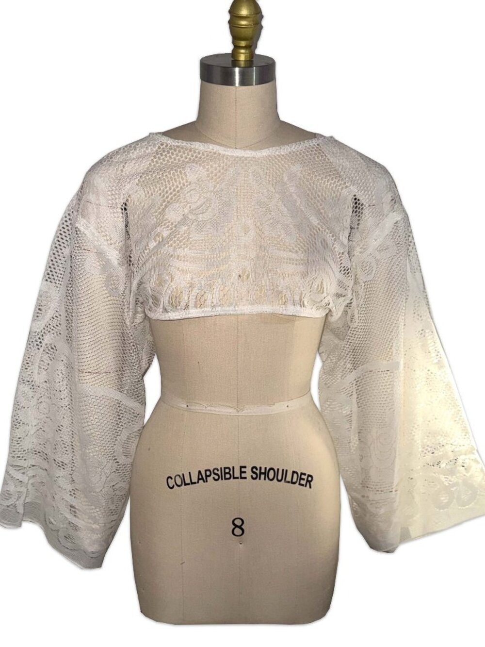 upcycled vintage lace rose shrug ♡
